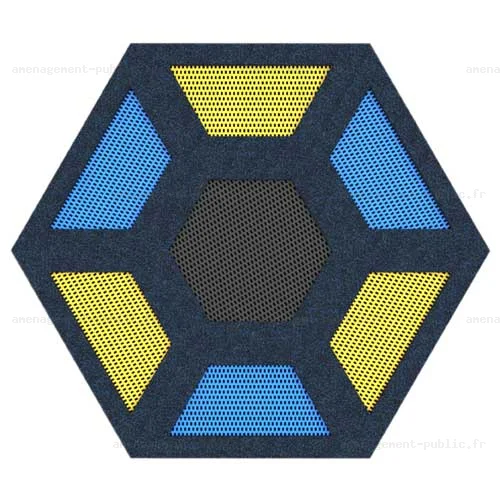 Parcours de trampoline park à enterrer Hexagone Maxi